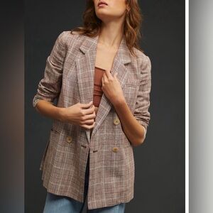 Plaid Anthropologie Blazer Size 0